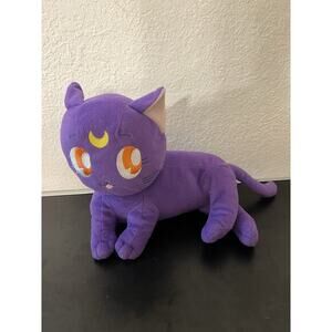 Sailor Moon LUNA CAT 11" Plush Purple Laying
